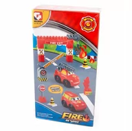 Samochody i pojazdy dla dzieci - Wóz Strażacki Straż Pożarna Klocki Dla Dzieci 34el - miniaturka - grafika 1
