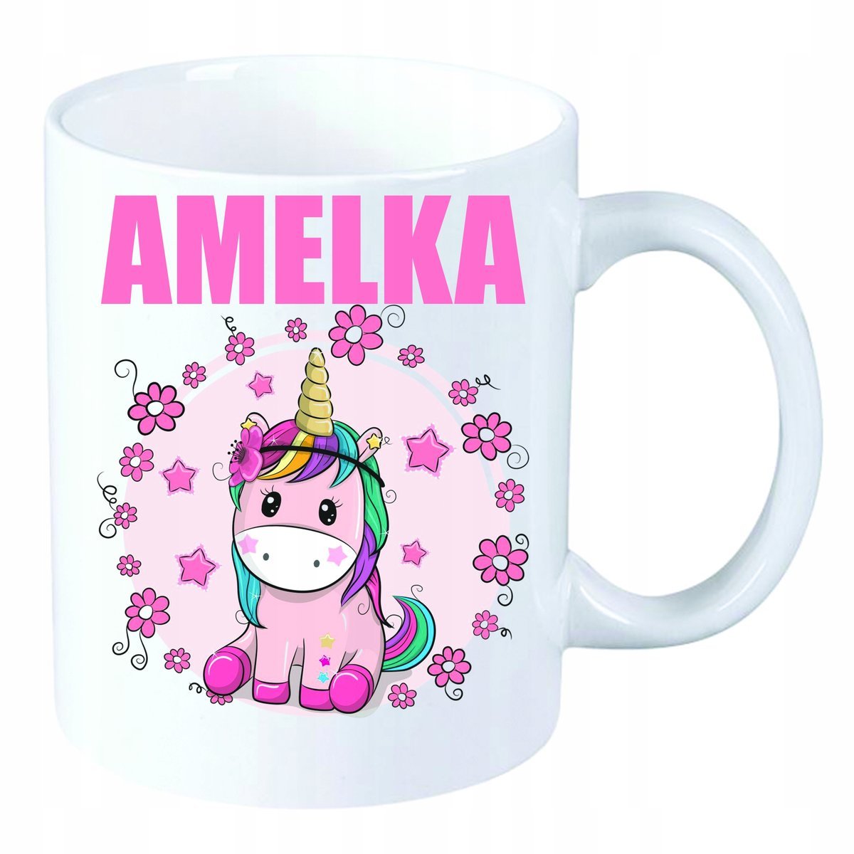 KUBEK Unicorn Jednorożec bajka + IMIĘ dziecka