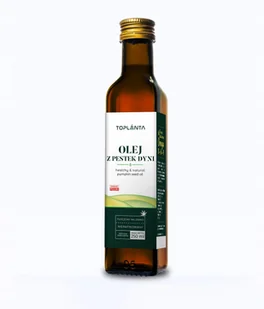 Olej z pestek dyni tłoczony na zimno 250ml Toplanta świeży co 2 tygodnie - Zdrowa żywność - miniaturka - grafika 1