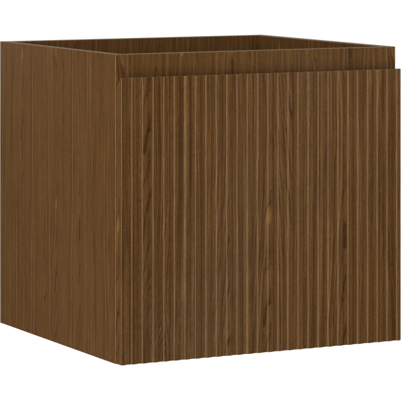 Mexen Rivel szafka łazienkowa podumywalkowa 50 cm, 1 szuflada, ryflowana , orzech - 91A20-05047-1-BF86