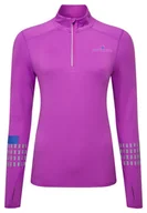 Bluzy sportowe damskie - RONHILL Bluza biegowa damska AFTERHOURS 1/2 ZIP thistle/cobalt - miniaturka - grafika 1