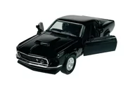 Samochody i pojazdy dla dzieci - Welly Old Timer 1969 Ford Mustang Boss 429 Czarny 1:34 Samochód Nowy Metalowy Model - miniaturka - grafika 1