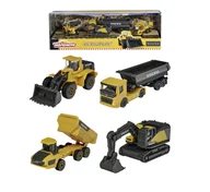 Samochody i pojazdy dla dzieci - MAJORETTE CONSTRUCTION VOLVO 4-PACK - miniaturka - grafika 1