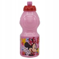 Bidony dla dzieci - Bidon dziecięcy sportowy Stor bez BPA 400ml różowy Myszka Minnie - miniaturka - grafika 1