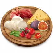 Przybory do gotowania - Okrągła, dębowa deska do krojenia 35 cm - miniaturka - grafika 1