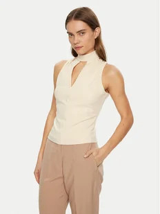 Guess Bluzka W5RP05 KCBO2 Écru Regular Fit - Bluzki damskie - miniaturka - grafika 1