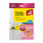Ściereczki, gąbki, czyściki - Dwustronne ściereczki z mikrofibry z perełkami Power Fiber Jan Niezbędny 2 szt. - miniaturka - grafika 1
