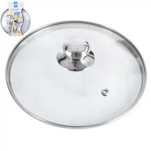 Orion Pokrywka szklana / stalowy uchwyt 28 cm 122582 - Pokrywki - miniaturka - grafika 1