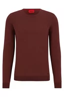 Swetry męskie - HUGO Sweter męski, Dark Brown204, S - miniaturka - grafika 1