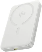 Powerbanki - Powerbank Baseus Powerbank bezprzewodowy 10000mAh 22.5W MagSafe z kablem USB-C 30cm - biały Powerbank bezprzewodowy 10000mAh 22.5W MagSafe z kablem USB-C 30cm - biały - miniaturka - grafika 1