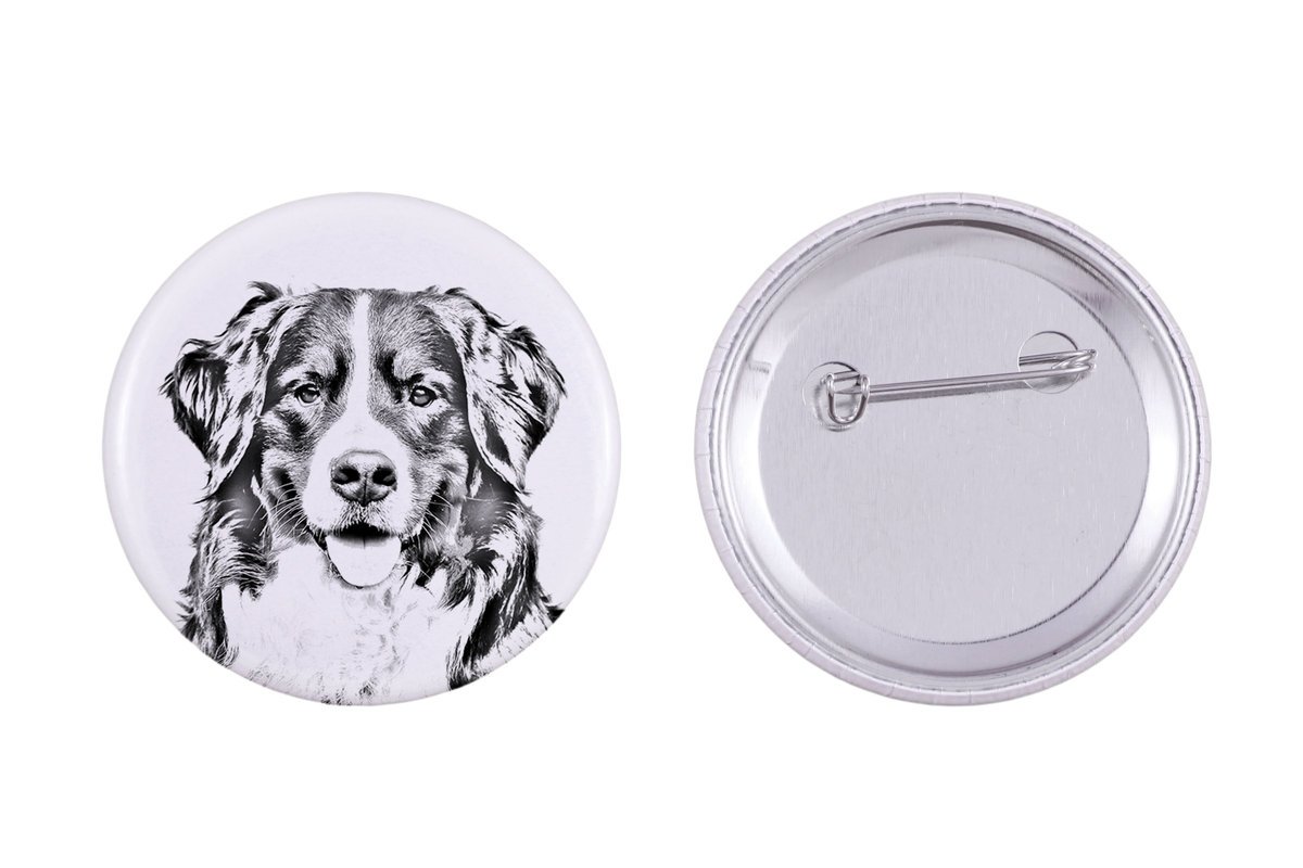 Berneński pies pasterski, Bernese Mountain Dog - przypinka z twoim psem, dodaj własne foto, marka Art-Dog