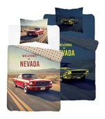 Pościel dla dzieci - Pościel  bawełniana świecąca w ciemności 140x200 Fluo samochód Cadillac - miniaturka - grafika 1