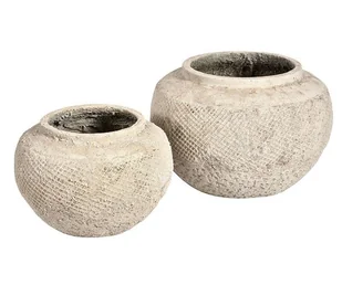 Belldeco SIROCCO Osłonka pękata, beżowa, 27,5x27,5x19 cm - Donice - miniaturka - grafika 1