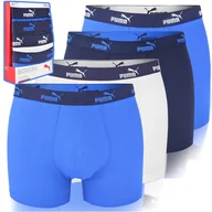 Majtki męskie - Puma Bokserki Męskie Bawełniane Niebieskie 4 Sztuki Rozmiar S - miniaturka - grafika 1