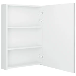 Lumarko Szafka łazienkowa z lustrem i LED, lśniąca biel, 50x13x70 cm - Szafki łazienkowe - miniaturka - grafika 6