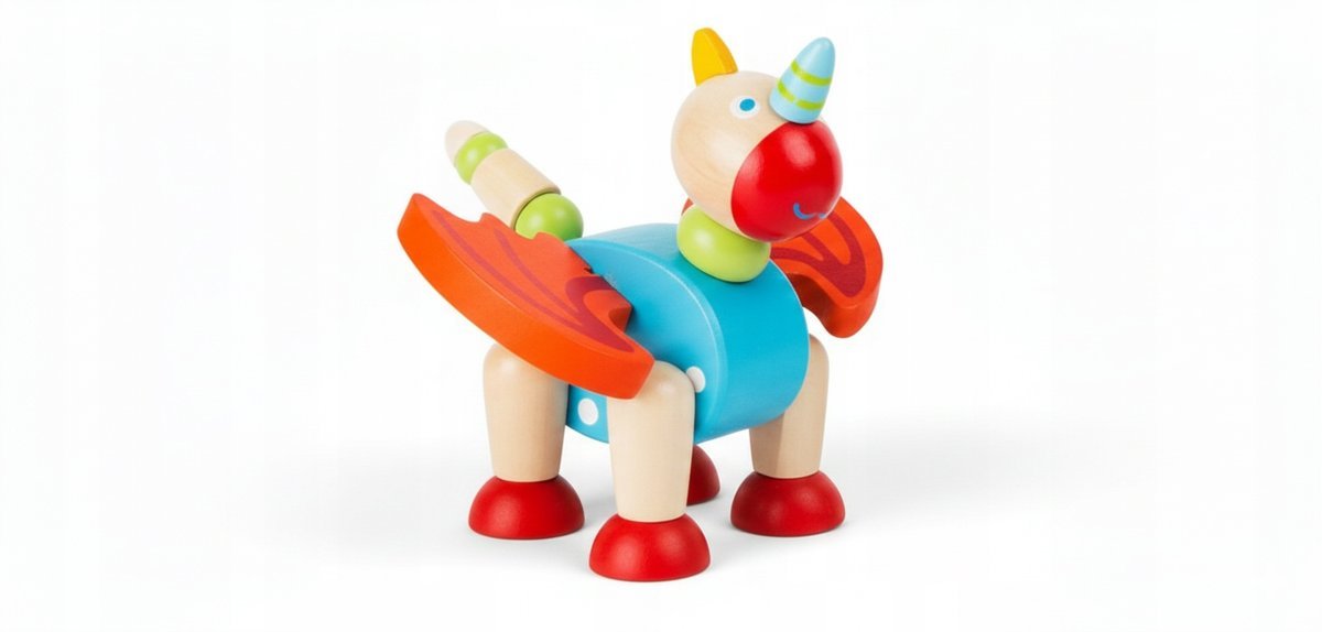 DREWNIANA FIGURKA ELASTYCZNA SMOK FIGURKA DREWNIANA ZGINANA ZABAWKA 3+