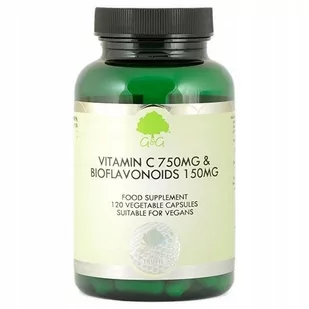 G&g Witamina C 750mg z bioflawonoidami - suplement diety 120 kaps. - Przeziębienie i grypa - miniaturka - grafika 1