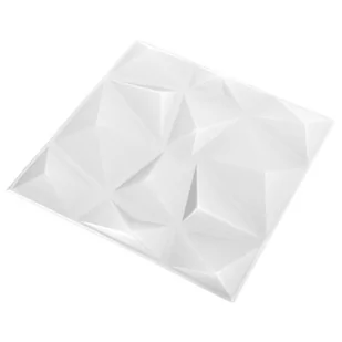 vidaXL Panele ścienne 3D, 48 szt., 50x50 cm, diamentowa biel, 12 m² 150912 - Panele ścienne i boazeria - miniaturka - grafika 4
