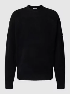 Sweter z dzianiny z prążkowanymi wykończeniami - Swetry męskie - miniaturka - grafika 1