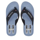 Klapki i japonki męskie - Japonki Tommy Hilfiger Hilfiger H Padded Beach Sandal FM0FM05536 Granatowy - miniaturka - grafika 1