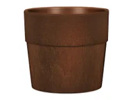 Skrzynie ogrodowe - Scheurich Donica Groove Plus z tworzywa sztucznego (Orzech włoski) - miniaturka - grafika 1