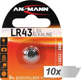 Ansmann Bateria LR43 10 szt. - Baterie i akcesoria - miniaturka - grafika 1