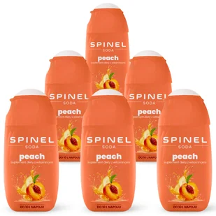 6x SYROP SPINEL SODA BROSKWINIA WITAMINY DO SATURATORA KONCENTRAT DO 10L - Syropy i koncentraty owocowe - miniaturka - grafika 1