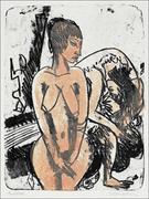 Plakaty - Two Women, Ernst Ludwig Kirchner - plakat 42x59,4 cm - miniaturka - grafika 1