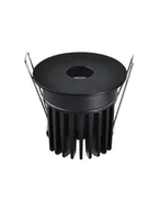 Lampy pozostałe - ACALAMA LE61603 Lampa natynkowa LED okrągła aluminiowa czarna - miniaturka - grafika 1