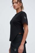 Koszulki sportowe damskie - adidas by Stella McCartney t-shirt damski kolor czarny - miniaturka - grafika 1