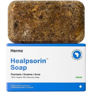 Hermz Laboratories Healpsorin Soap czarne mydło afrykańskie na łuszczycę i trądzik 100 g 1139533 - Mydła - miniaturka - grafika 1
