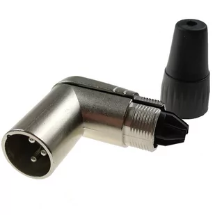 Wtyk XLR kątowy męski Roxtone RX3RMP-NT - Gniazdka elektryczne - miniaturka - grafika 1