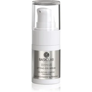 BasicLab Basiclab Esteticus Liftingujące serum pod oczy i na powieki z 10% kompleksem peptydów i ceramidami 15 ml - Kosmetyki pod oczy - miniaturka - grafika 1