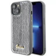 Etui i futerały do telefonów - Guess GUHCP15SPSFDGSS iPhone 15 6.1" srebrny/silver hardcase Sequin Script Metal - miniaturka - grafika 1