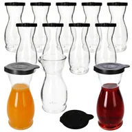 Karafki - 12x MIA MISURA karafka do wina z pokrywką czarna 0,5L kalibrowany szklany dzbanek woda sok - miniaturka - grafika 1