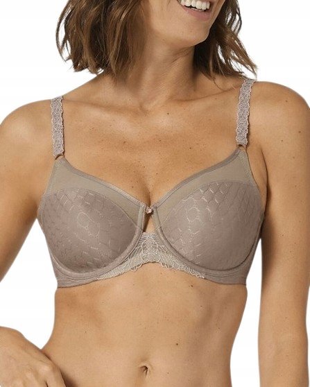 Biustonosz miękki minimizer beżowy TRIUMPH AZALEA FLORALE W01 rozmiar 70F
