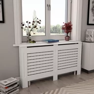 Akcesoria grzewcze - vidaXL Osłony na kaloryfer, 2 szt., białe, 152x19x81,5 cm, MDF - miniaturka - grafika 1