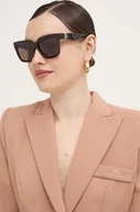 Okulary przeciwsłoneczne - Burberry okulary przeciwsłoneczne damskie kolor brązowy 0BE4419 - miniaturka - grafika 1