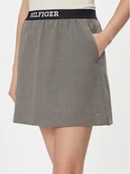 Spódnice - Tommy Hilfiger Spódnica mini WW0WW40515 Szary Regular Fit - miniaturka - grafika 1