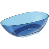 Wanny - Mexen Glass denim wanna wolnostojąca transparentna 170 x 85 cm, korek chrom - 58061708507 - miniaturka - grafika 1