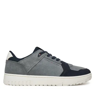Sneakersy Tommy Hilfiger Basket Core Lite Suede FM0FM05519 Szary - Sneakersy męskie - miniaturka - grafika 1