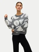 Swetry damskie - Vero Moda Sweter Love 10331432 Szary Regular Fit - miniaturka - grafika 1