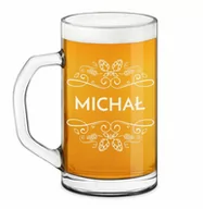 Szklanki - Kufel na piwo prosty z grawerem dla piwosza na imieniny - miniaturka - grafika 1