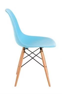 D2.Design Krzesło P016W PP ocean blue, drewniane nogi 24261 - Krzesła - miniaturka - grafika 2