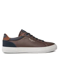 Sneakersy męskie - Sneakersy Pepe Jeans PMS30839 Brązowy - miniaturka - grafika 1