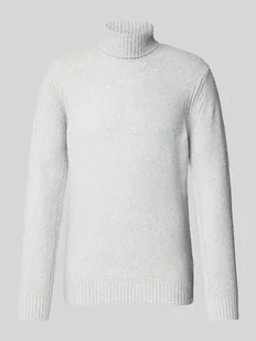 Sweter z dzianiny z golfem - Swetry męskie - miniaturka - grafika 1