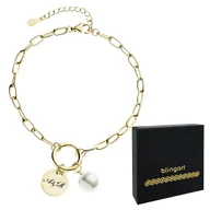 Bransoletki - Bransoletka damska GRAWER PERŁA kolory SREBRO 925 - miniaturka - grafika 1