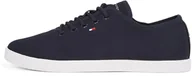 Koszulki i topy damskie - TOMMY HILFIGER Damskie płócienne sznurowane tenisówki Low Top, niebieski (Space Blue), 3,5 UK, Niebieski kosmiczny niebieski, 36 EU - miniaturka - grafika 1
