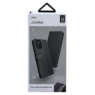 UNIQ etui book Journa iPhone 12 Pro Max 6,7" szary/dark grey - Etui i futerały do telefonów - miniaturka - grafika 9