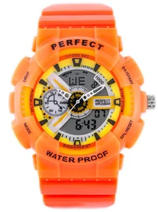 Zegarek ZEGAREK MĘSKI PERFECT SHOCK (zp219f) - orange - Zegarki męskie - miniaturka - grafika 1